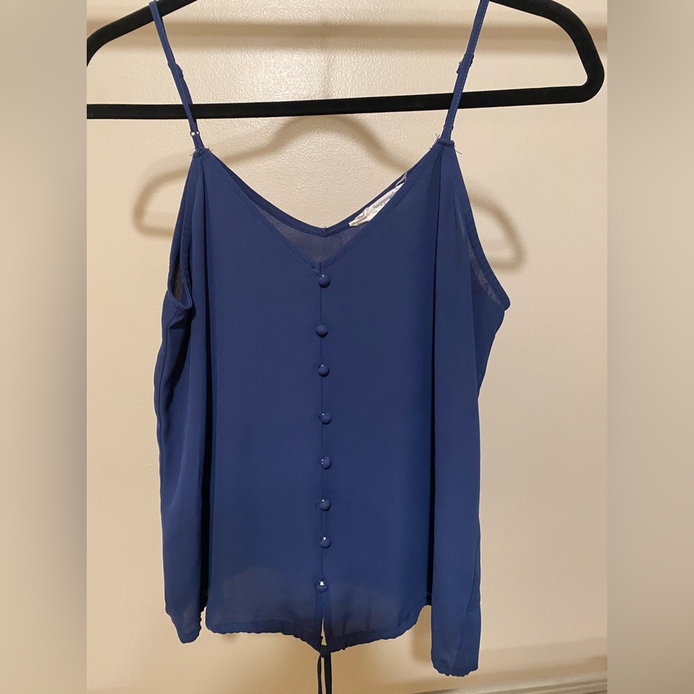 Blue spaghetti strap top